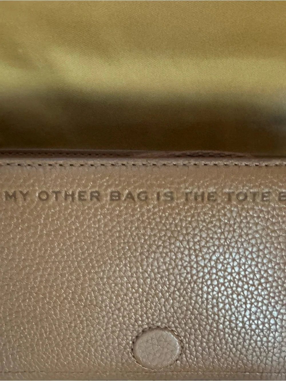Marc Jacobs Brown Pebbled Leather Zip Wallet with Debossed THE MINI BAG